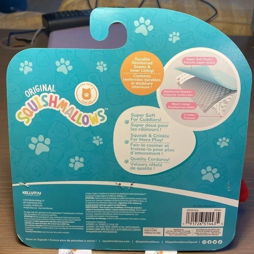 Squishmallows Rudy & Hugo squeaky dog toys​